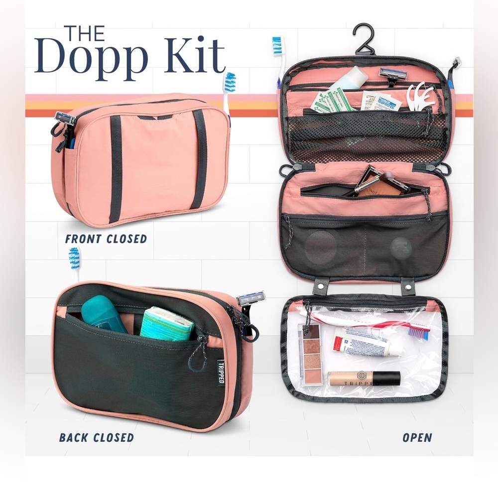 Tripped Travel Gear Travel Hanging Toiletry Bag